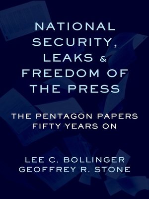 cover image of National Security, Leaks and Freedom of the Press